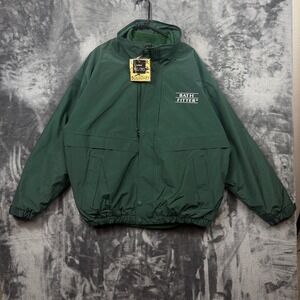 Outer Boundary Jacket Mens XL Green Bath Fitter Fleece Lined Full Zip Outerwear